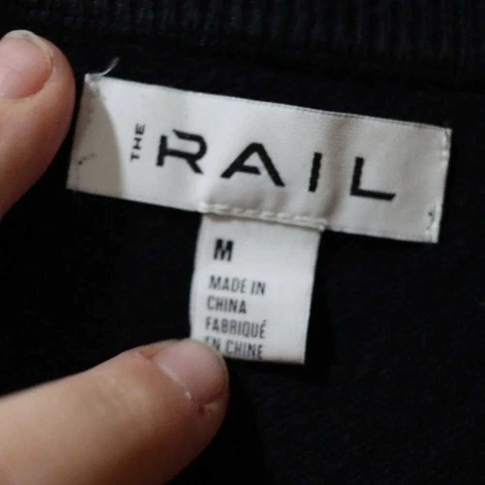 The Rail Medium Black & Maroon Print Cotton-Acrylic Pullover Sweater